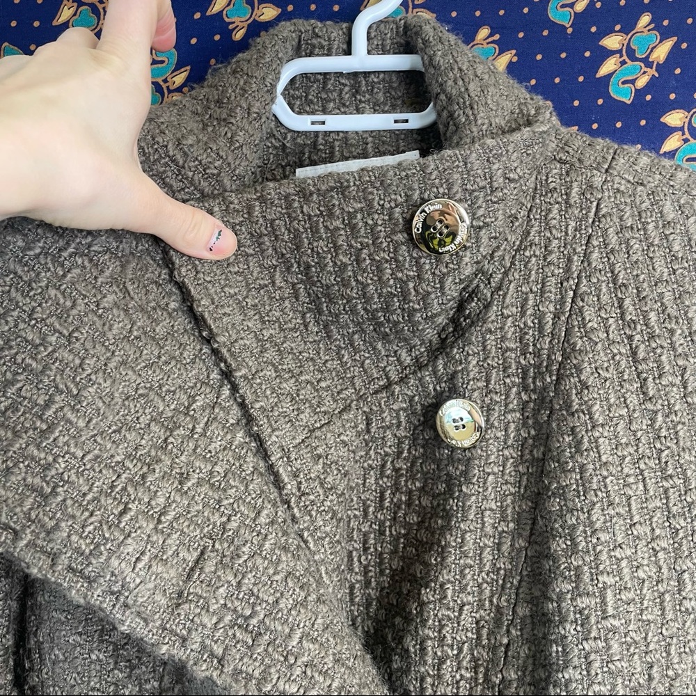 Calvin Klein Wool Blend Trench Coat - Picture 8 of 16